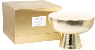 BLUEME Gold Holiday Wellness Refillable Candle